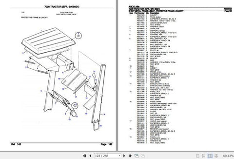 Enhance your AGCO Allis tractor maintenance with the comprehensive 7000 Spare Parts Catalogue Manual (79005493) in PDF format. This essential resource provides detailed diagrams, part numbers, and specifications, ensuring you can easily identify