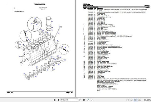 Enhance the longevity and performance of your AGCO Allis Tractor 7020 with our comprehensive Spare Parts Catalogue Manual (79005141) in PDF format. This essential resource provides detailed diagrams, part numbers, and specifications, making it easy