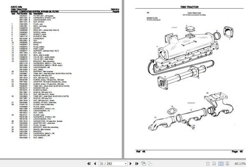 Enhance your AGCO Allis 7050 tractor's performance with the comprehensive Spare Parts Catalogue Manual (79001614) in PDF format. This essential resource provides detailed diagrams and part numbers, making it easy to identify and order the exact