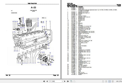 Enhance the longevity and performance of your AGCO Allis Tractor 7650 with our comprehensive Spare Parts Catalogue Manual (79013789) in PDF format. This essential resource provides detailed diagrams, part numbers, and specifications, making
