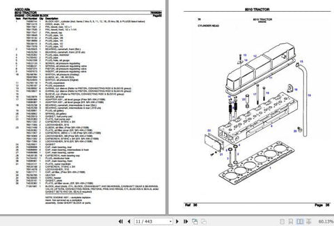 Enhance the longevity and performance of your AGCO Allis Tractor 8010 with our comprehensive Spare Parts Catalogue Manual (79006284) in PDF format. This essential resource