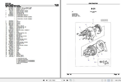 Enhance the longevity and performance of your AGCO Allis Tractor 8745 with our comprehensive Spare Parts Catalogue Manual (79017569) in PDF format. This essential resource provides detailed diagrams, part numbers, and specifications, making it easy