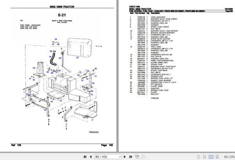 Unlock the full potential of your AGCO Allis Tractor 9635 and 9655 with our comprehensive Spare Parts Catalogue Manual (79016355) in PDF format. This essential resource provides detailed diagrams and part numbers, ensuring you can easily identify and order