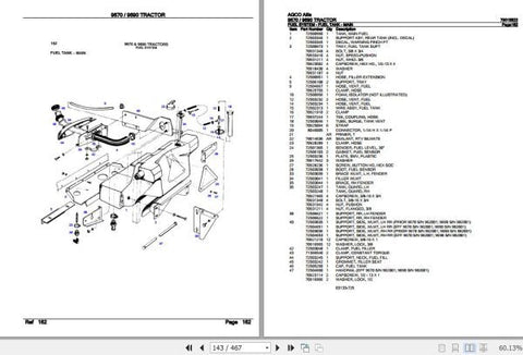 Enhance your AGCO Allis Tractor 9670 or 9690 with the comprehensive Spare Parts Catalogue Manual (79015822) in PDF format. This essential resource provides detailed diagrams