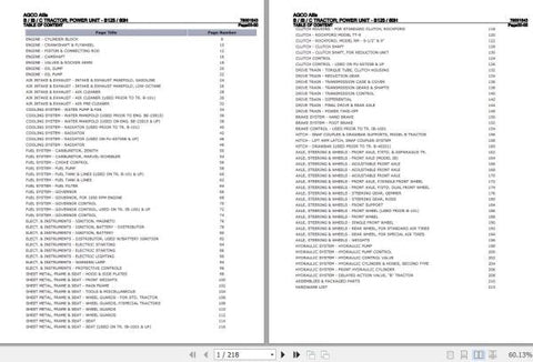 Unlock the full potential of your AGCO Allis Tractor B IB C Power Unit B125 60H with our comprehensive Spare Parts Catalogue Manual (79001543) in PDF format. This essential resource provides detailed diagrams and part numbers, ensuring you can easily