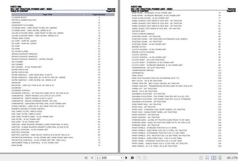 Enhance your AGCO Allis Tractor WC WF Power Unit with the comprehensive Spare Parts Catalogue Manual (W201) in PDF format. This essential resource, catalog number 79001545, provides detailed diagrams and part numbers, ensuring you can easily identify