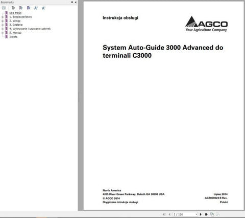 Elevate your farming efficiency with the AGCO Auto-Guide 3000 Advanced Operator’s Manual (ACZ000023B) in PDF format. This comprehensive guide is designed to help you maximize the capabilities of your Auto-Guide system, ensuring you get the most out of your agricultural equipment.