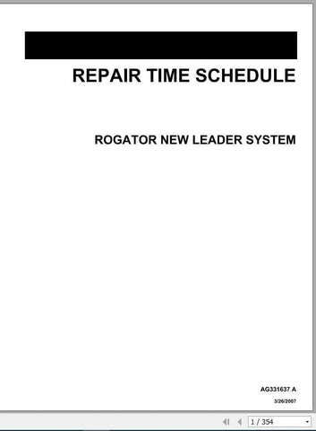 Enhance your maintenance efficiency with the AG CHEM EU APPLICATOR ROGATOR NEW LEADER SYSTEM SHOP REPAIR TIME SCHEDULE MANUAL (AG331637). This comprehensive PDF file provides detailed repair schedules and guidelines tailored