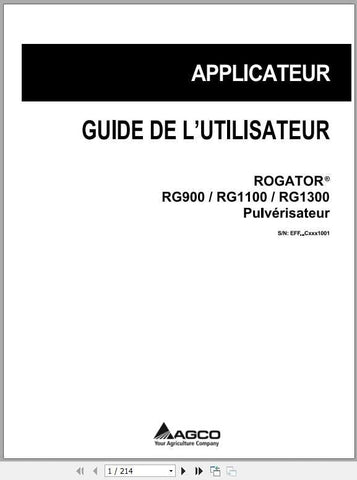 ENHANCE YOUR OPERATIONAL EFFICIENCY WITH THE AG CHEM EU APPLICATOR ROGATOR RG900 AND RG1300 LIQUID OPERATOR MANUAL, AVAILABLE IN A CONVENIENT PDF FORMAT. THIS COMPREHENSIVE GUIDE PROVIDES ESSENTIAL INSIGHTS AND DETAILED INSTRUCTIONS TO OPTIMIZE