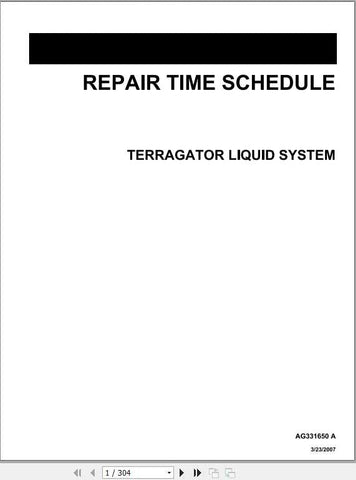 Enhance your maintenance efficiency with the AG Chem EU Applicator Terragator Liquid System Shop Repair Time Schedule Manual (AG331650A). This comprehensive PDF file provides detailed guidelines and schedules for servicing your Terragator