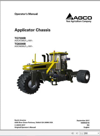 Enhance your operational efficiency with the AG CHEM EU APPLICATOR TG7300B TG8300B CHASSIS OPERATORS MANUAL - 568093D1B. This comprehensive PDF file serves as an essential resource for operators, providing detailed instructions