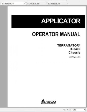 Enhance your operational efficiency with the Ag Chem EU Applicator TG8400 Terragator Chassis Operator Manual. This comprehensive guide is designed to provide you with essential