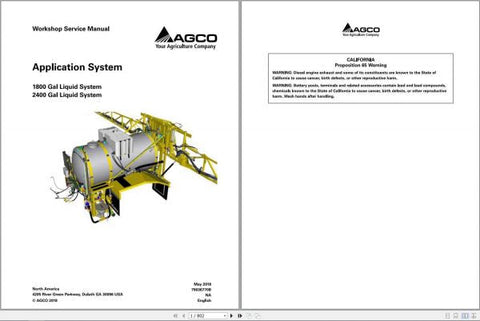 Enhance your maintenance capabilities with the AG Chem Flotation System Workshop Service Manual (Part No. 79036770B) in PDF format. This comprehensive guide provides detailed instructions, diagrams, and troubleshooting tips specifically