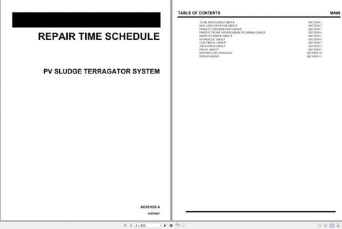 Enhance your maintenance efficiency with the AG CHEM PV Sludge Terragator System Shop Repair Time Schedule Manual (AG331633A) in PDF format. This comprehensive guide provides detailed repair schedules and procedures specifically designed