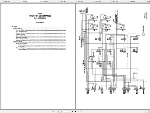 Enhance your agricultural operations with the AG CHEM SA 1993-2006 Rogator Schematics Manual (AG330809) in PDF format. This comprehensive manual provides detailed schematics essential for the maintenance and repair of your Rogator equipment, ensuring optimal performance and longevity. With easy navigation and clear illustrations