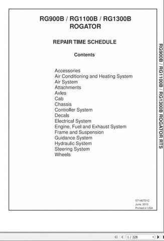 Enhance your maintenance efficiency with the AG CHEM SA RG900B, RG1100B, RG1300B ROGATOR RTS Repair Time Schedule Manual (571467D1C). This comprehensive PDF file provides detailed repair schedules and guidelines tailored specifically 