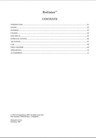 Enhance your maintenance routine with the AG CHEM SA SS874 SS1074 SSC874 SSC1074 Rogator Sprayer Shop Service Manual (Part No. 79026388A). This comprehensive PDF file is designed to provide you with detailed insights and step-by-step instructions
