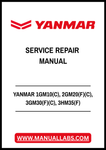 YANMAR 1GM10(C), 2GM20(F)(C), 3GM30(F)(C), 3HM35(F) MARINE DIESEL ENGINE SERVICE REPAIR MANUAL - PDF FILE