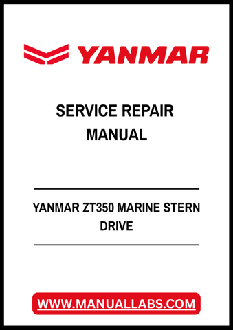 YANMAR ZT350 MARINE STERN DRIVE SERVICE REPAIR MANUAL - PDF FILE