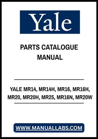 YALE MR14, MR14H, MR16, MR16H, MR20, MR20H, MR25, MR16N, MR20W SIT-ON MOVING MAST REACH TRUCK PARTS CATALOGUE MANUAL - PDF FILE