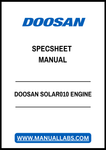DOOSAN SOLAR010 ENGINE SPECSHEET MANUAL - PDF FILE