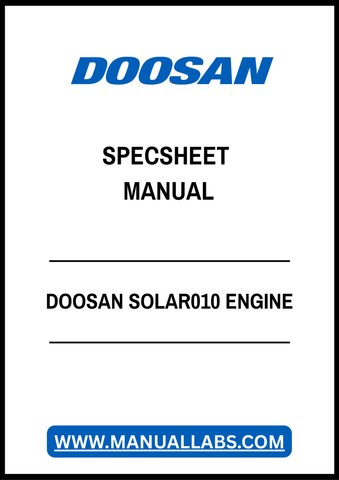 DOOSAN SOLAR010 ENGINE SPECSHEET MANUAL - PDF FILE