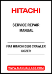 FIAT HITACHI D180 CRAWLER DOZER SERVICE REPAIR MANUAL - PDF FILE