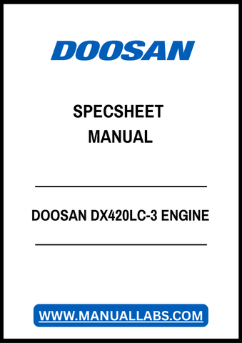 DOOSAN DX420LC-3 ENGINE SPECSHEET MANUAL - PDF FILE