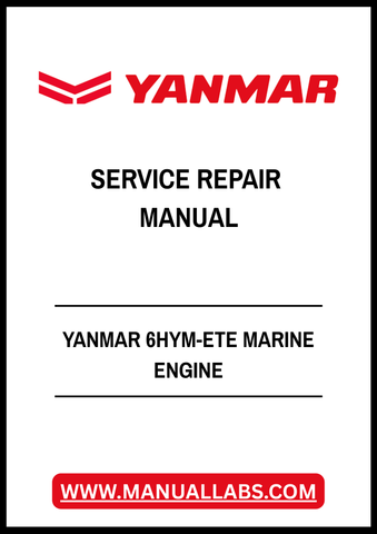YANMAR 6HYM-ETE MARINE ENGINE SERVICE REPAIR MANUAL - PDF FILE