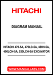 HITACHI 470-5A, 470LC-5A, 490H-5A, 490LCH-5A, 530LCH-5A EXCAVATOR DIAGRAM MANUAL - PDF FILE