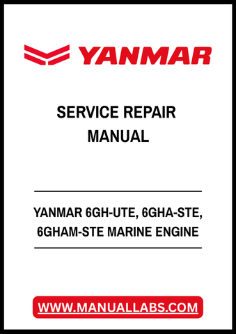 YANMAR 6GH-UTE, 6GHA-STE, 6GHAM-STE MARINE DIESEL ENGINE SERVICE REPAIR MANUAL - PDF FILE