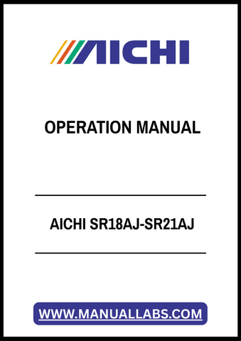 AICHI SR18AJ-SR21AJ OPERATION MANUAL - PDF FILE