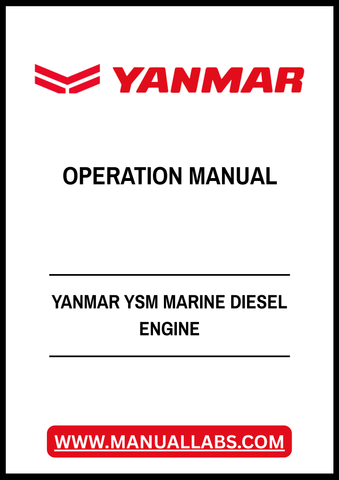 YANMAR YSM MARINE DIESEL ENGINE OPERATION MANUAL - PDF FILE