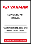YANMAR 6CXM-GTE, 6CXM-GTE2 MARINE DIESEL ENGINE SERVICE REPAIR MANUAL - PDF FILE