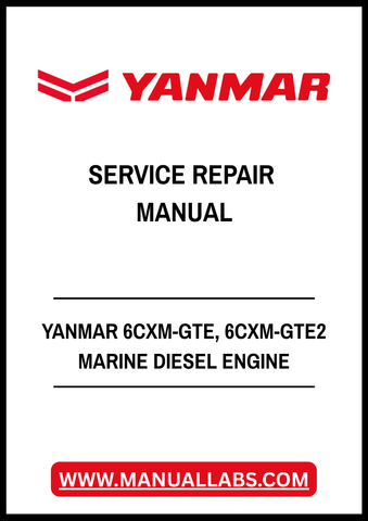 YANMAR 6CXM-GTE, 6CXM-GTE2 MARINE DIESEL ENGINE SERVICE REPAIR MANUAL - PDF FILE