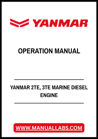 YANMAR 2TE, 3TE MARINE DIESEL ENGINE OPERATION MANUAL - PDF FILE