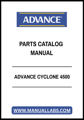 ADVANCE CYCLONE 4500 PARTS CATALOG MANUAL - PDF FILE