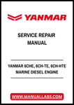 YANMAR 6CHE, 6CH-TE, 6CH-HTE MARINE DIESEL ENGINE SERVICE REPAIR MANUAL - PDF FILE