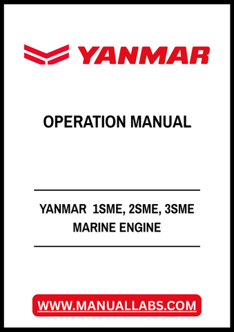 YANMAR  1SME, 2SME, 3SME MARINE ENGINE OPERATION MANUAL - PDF FILE