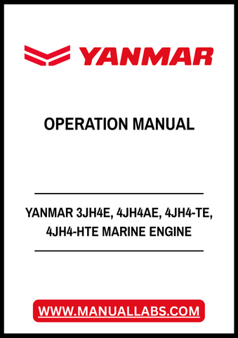 YANMAR 3JH4E, 4JH4AE, 4JH4-TE, 4JH4-HTE MARINE ENGINE OPERATION MANUAL - PDF FILE