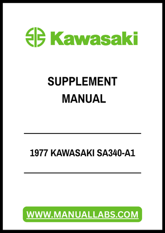 1977 KAWASAKI SA340-A1 SUPPLEMENT MANUAL - PDF FILE