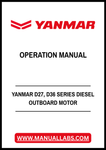 YANMAR D27, D36 SERIES DIESEL OUTBOARD MOTOR OPERATION MANUAL - PDF FILE