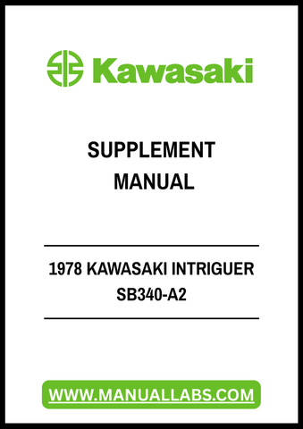 1978 KAWASAKI INTRIGUER SB340-A2 SUPPLEMENT MANUAL - PDF FILE