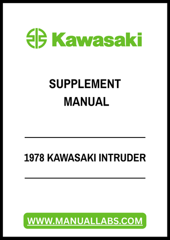 1978 KAWASAKI INTRUDER SUPPLEMENT MANUAL - PDF FILE