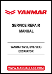 YANMAR SV15, SV17 (EX) EXCAVATOR SERVICE REPAIR MANUAL - PDF FILE