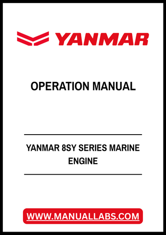 YANMAR 8SY SERIES MARINE ENGINE OPERATION MANUAL - PDF FILE