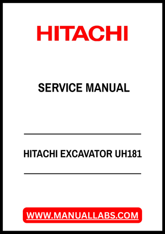 HITACHI EXCAVATOR UH181 SERVICE MANUAL - PDF FILE