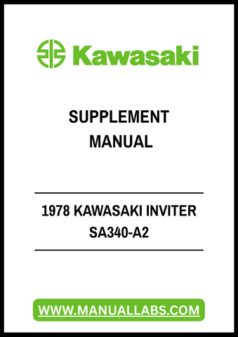 1978 KAWASAKI INVITER SA340-A2 SUPPLEMENT MANUAL - PDF FILE