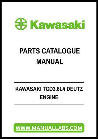 KAWASAKI TCD3.6L4 DEUTZ ENGINE PARTS CATALOGUE MANUAL - PDF FILE