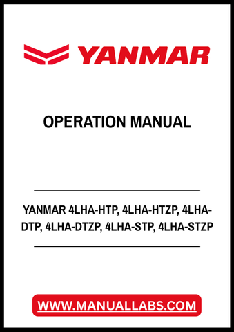 YANMAR 4LHA-HTP, 4LHA-HTZP, 4LHA-DTP, 4LHA-DTZP, 4LHA-STP, 4LHA-STZP MARINE DIESEL ENGINE OPERATION MANUAL - PDF FILE